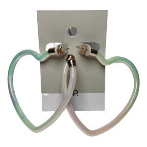BP Heart Shaped Hoop Earrings